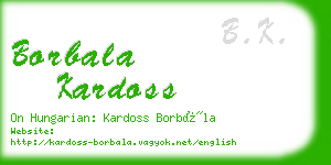 borbala kardoss business card